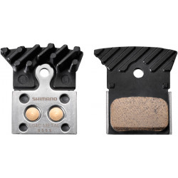Shimano L04C disc brake pads and spring, cooling fins