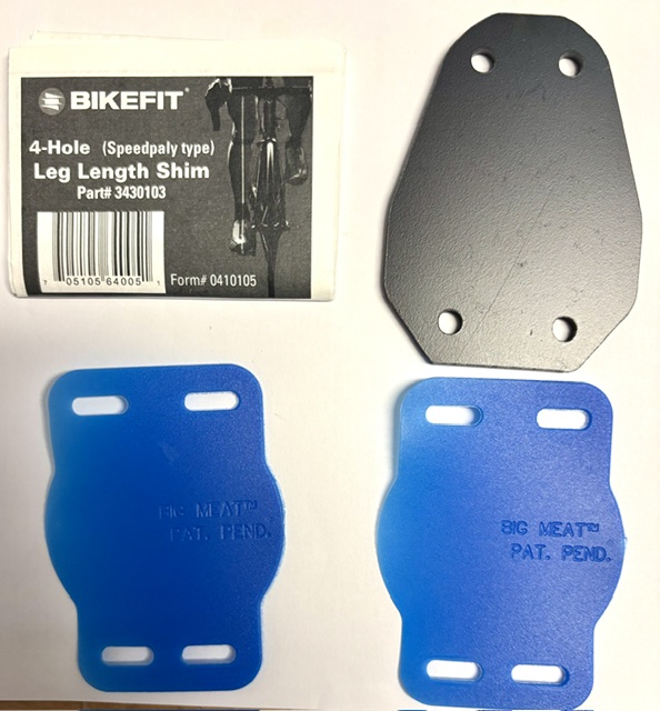 Bike fit 4-hole speedplay leg length shim